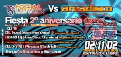 (VIDEO FIESTA) Sala Tribal Dance Club @ 2º Aniversario Area Disco (02-11-02)